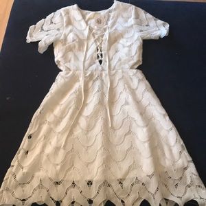 NWT! Super cute white dress w/cut outs